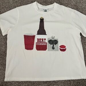 queen of sparkles alabama cropped shirt